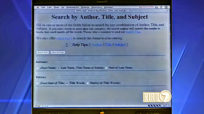 Amazon.com book search page from 1997
